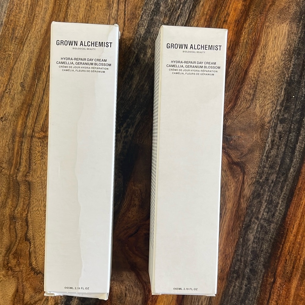 Grown alchemist Hidra-repair day cream.  X2 combo